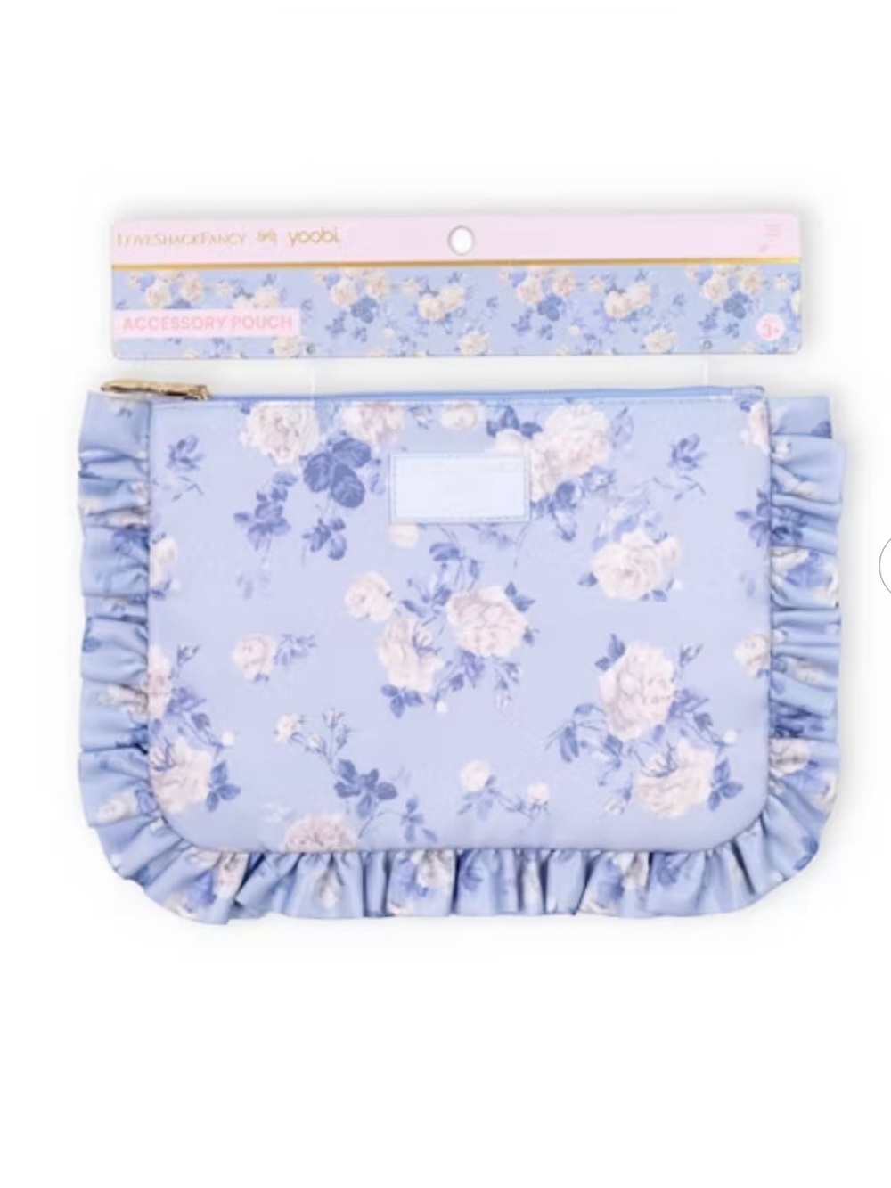 🩶LoveShackFancy x Target - Yoobi Everblooming Rosettes Flat Zip Pecil Case - NWT